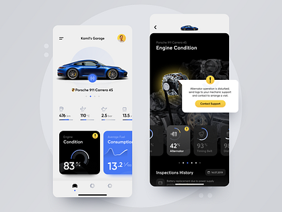 Garage App Concept app audi bmw car concept design engine garage icons porsche ui ux