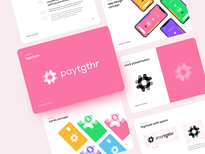 paytgthr brand design app branding card design finance fintech logo payment ui vector