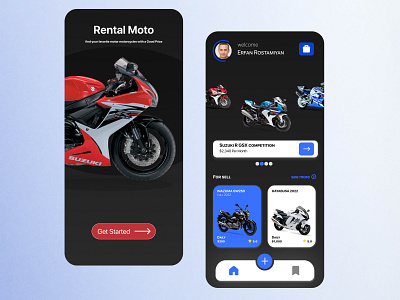 Rental Moto design figma graphic design rental ui ux