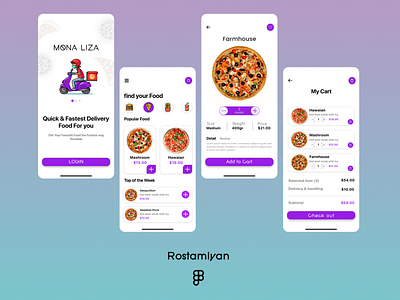 🍔Pizza Delivery🍕 delivery design thinking mobile mobile design product design ui uidesign uiux uiuxdesign ux uxdesign