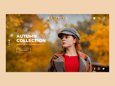 Katerina Autumn Collection - Website Concept autumn concept design e commerce fashion minimal minimalist web web design website