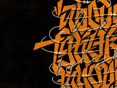 New Behance project calligraphy collab lettering