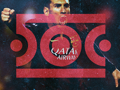 500 goals of Messi calligraphy design football lettering messi
