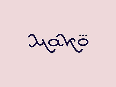 Mako bikini calligraphy design lettering logo