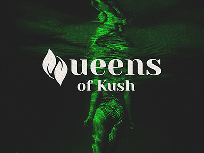 Queens Of Kush calligraphy cosmetic design lettering logo