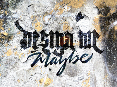 DesignMeMaybe calligraphy lettering logotypes print