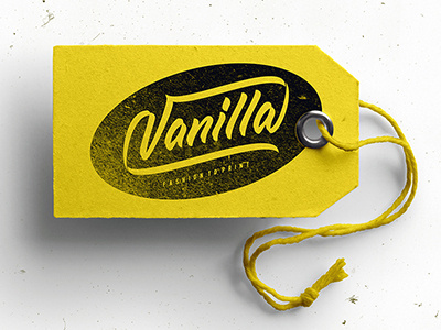 Option for Vanilla calligraphy lettering logotypes print