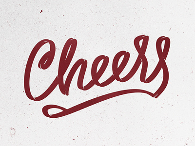 Cheers! calligraphy lettering logotypes print