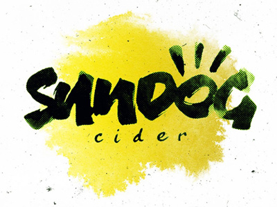 SunDogCider Option for logo calligraphy lettering logotypes print