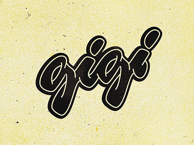 Gigi calligraphy lettering logo restaurant type