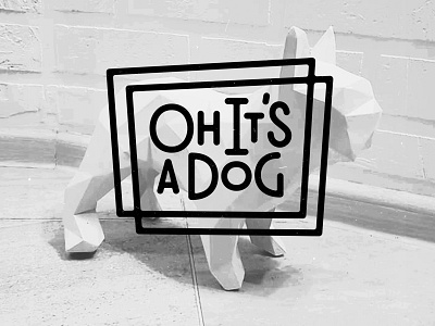 Logo for Oh It`s A Dog 3d calligraphy dog lettering logo logotypes polygon typography