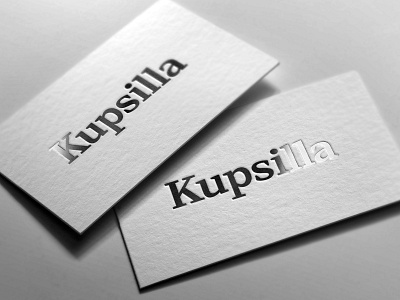 Type logo for Kupsilla calligraphy design lettering logo typography
