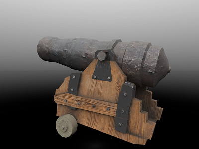 Cannon 3d 3dmodelling 3dsmax design game gameart graphic design substancepainter