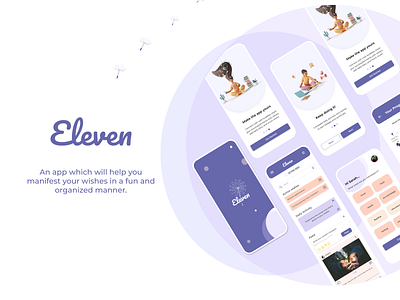 Eleven - Manifest your wishes adobe xd aesthetic app case study design elegent eleven ui ux ux mobile ui