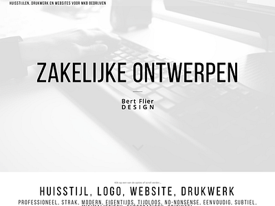 Redesign homepage Bert Flier Design