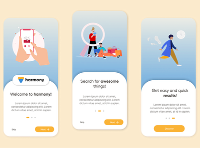 Onboarding screen for an e-commerce app branding design figma landingpage onboarding typography ui ux