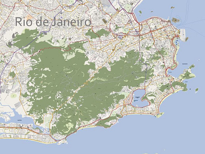 Rio de Janeiro Editable Vector Map