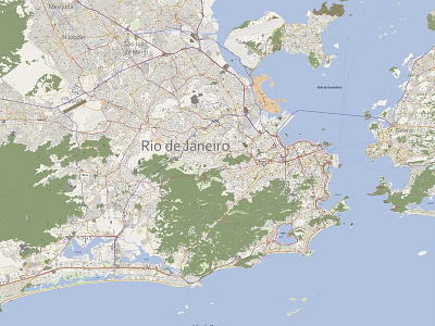 Rio De Janeiro Vector Map