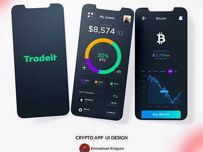 Crypto App Ui branding graphic design ui