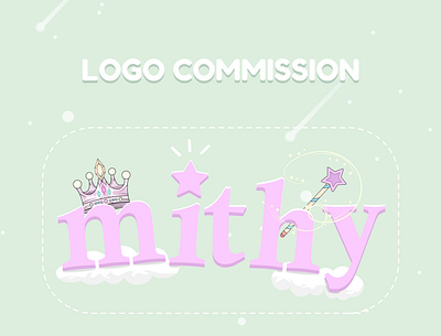 Mithy vtuber logo. adobe illustrator aesthetic logo anime anime logo branding commision cute logo fyp graphic design kawaii logo logo commission streamer streamer logo twitch twitch logo vtuber vtuber commission vtuber logo wibu