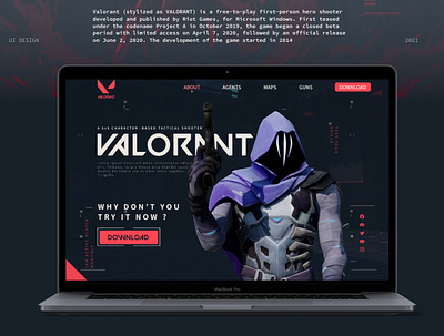 Valorant Website Redesign - V1 branding design game typography ui ux valorant website