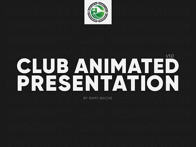 University club SCC - Animated Presentation aftereffect animation branding club graphic design logo motion motion graphics presentation university