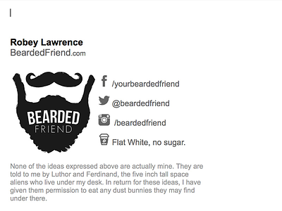Bearded Friend Email Signature
