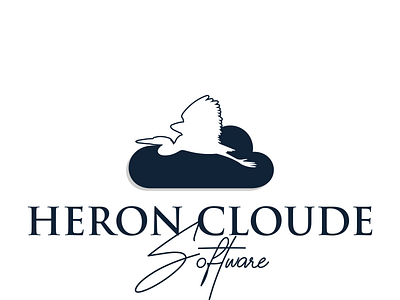 Heron Cloude Logo abstract logo branding clean logo design simple logo vector