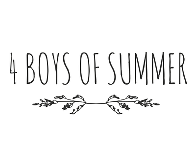 4 BOYS OF SUMMER LOGO abstract logo branding clean logo design illustration logo simple logo vector