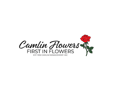 camlin flowers logo abstract logo branding clean logo design logo simple logo vector