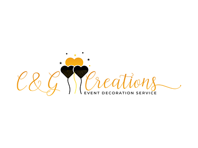 C & G Creations event decoration service logo abstract logo branding clean logo design illustration logo simple logo vector