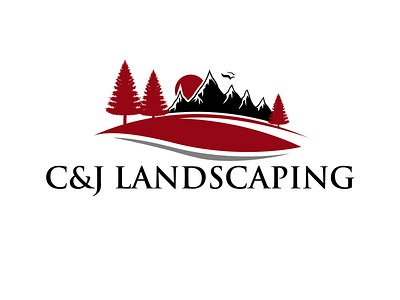 c&j landscaping logo abstract logo branding clean logo design illustration logo simple logo vector