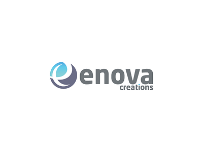 Enova Creations Logo abstract logo branding clean logo design illustration logo simple logo vector