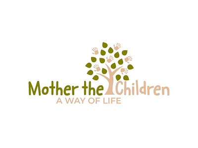 Mother The Children Logo abstract logo branding clean logo design illustration logo simple logo vector