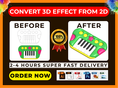 CONVERT 3D EFFECT 3d abstract logo branding clean logo design graphic design logo simple logo vector