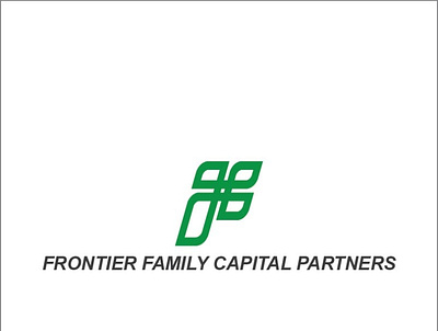 Logo Frontier Family Capital Partners black branding capital f family forward frontier graphic design green italic line logo money partners respect