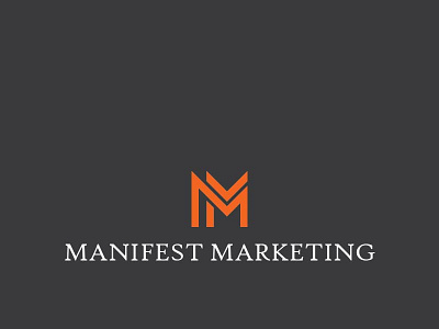 Logo Manifest Marketing black branding dark financial graphic design logo manifest marketing minimalis orange unik
