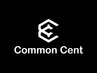 Logo Common Cent apparel black branding cent cents common graphic design hexagon logo simpel unik white