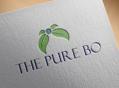 Mock Up The Pure BO 3d branding logo