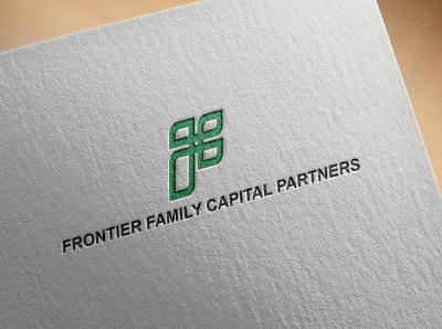 Mock Up Frontier Family Capital Partners 3d branding graphic design logo