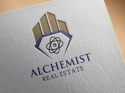 Mockup Alchemist Real Estate 3d branding graphic design logo mockup