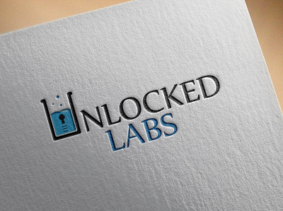 Mockup Unlocked Labs 3d branding graphic design logo mockup