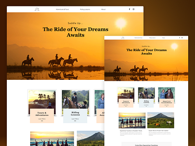 Costa Rican Equestrian Vacations art direction branding design landing page logo ui web design