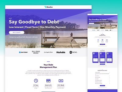 Resolve (Landing Page) design landing page marketing ui web design