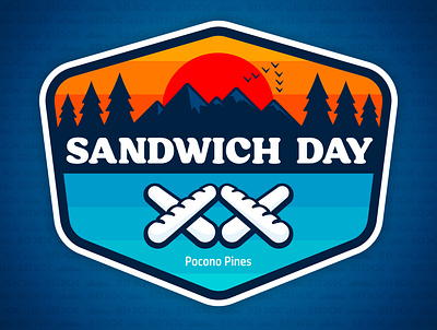 Sandwich Day XX design double x illustration lakes logo logodesign logos mountains patch poconos sandwich sandwich day xx
