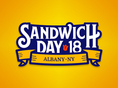 Sandwich Day 18 albany albany new york illustration logo logodesign new york ribbon sandwich sandwich day typography