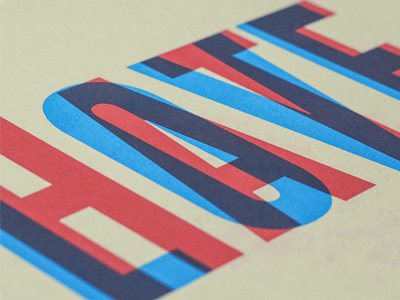 LOVExHATE print screen print typography