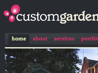 Slick and simple garden design site WIP dark garden pink