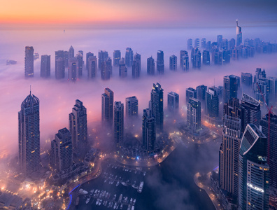 Dubai Above The Clouds skyscrapers