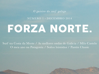 Forza Norte. - Surf Magazine editorial design photography surf typography